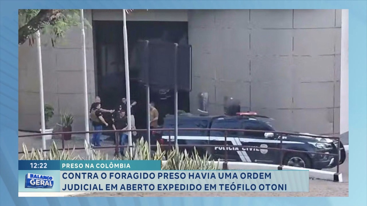 Preso na Colômbia: Foragido com mandado de Teófilo Otoni é capturado.