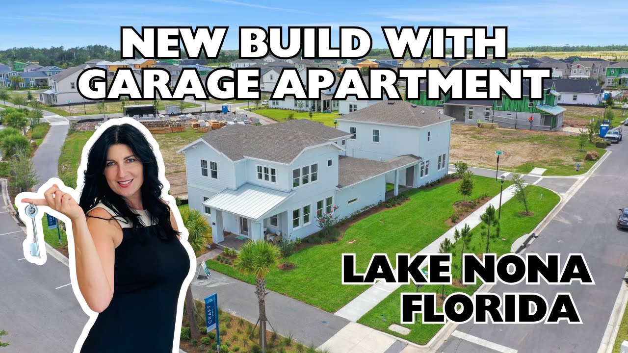 New Build Home for Sale with Garage Apartment Lake Nona Florida #newbuild #multigenerationalliving