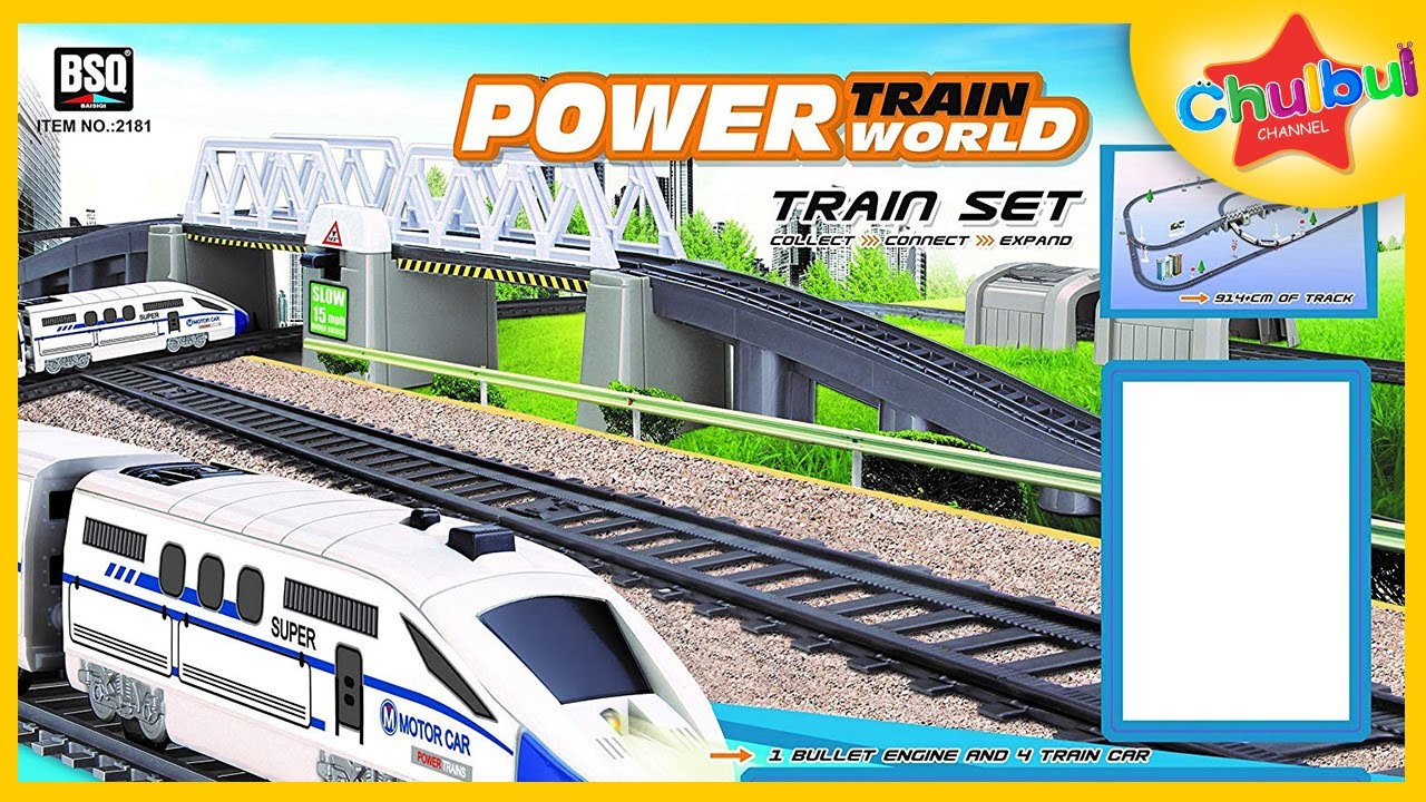 Toy Train for Kids | Power Train World | Train Set with Bridge | Unboxing & Review | Chulbul Channel