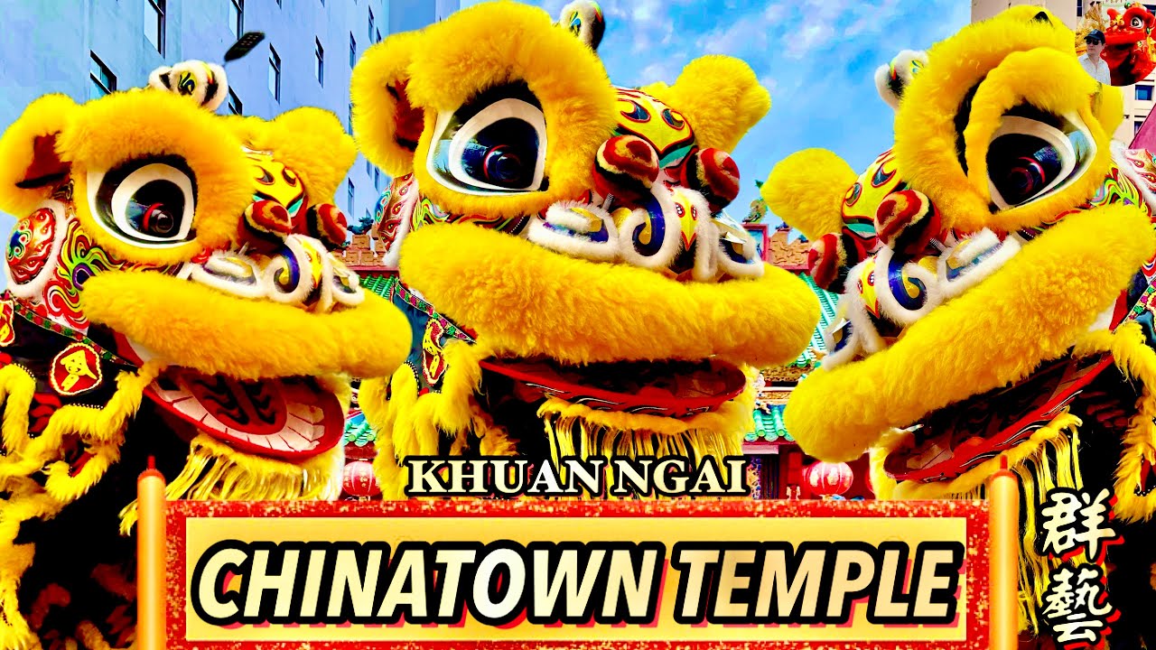 Kuala Lumpur Chinatown’s Best Lion Dance – Extreme Acrobatics! 吉隆坡 關帝廟 高樁舞獅 慶新年 | Khuan Ngai 群藝