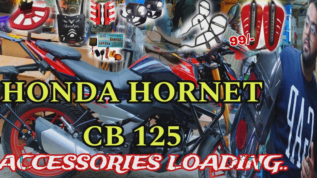 HORNET CB 125 FULL ACCESSORIES 🔥// HORNET CB125 MODIFICATION 🤩 // // CHEAP PRICES ..