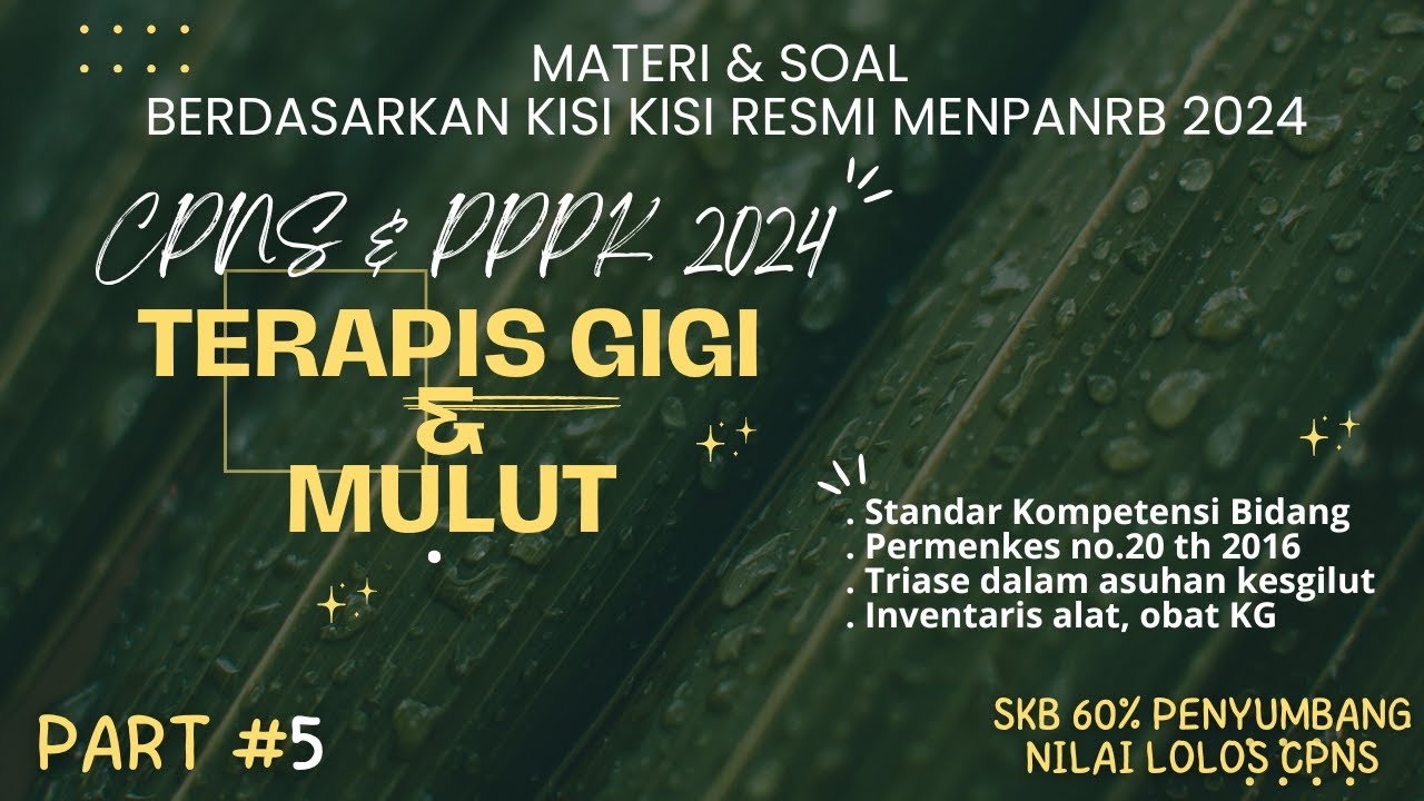 YAKIN? GAK MAU LOLOS? 🤭 SOAL TERAPIS GIGI DAN MULUT #cpns2024 #pppk2024