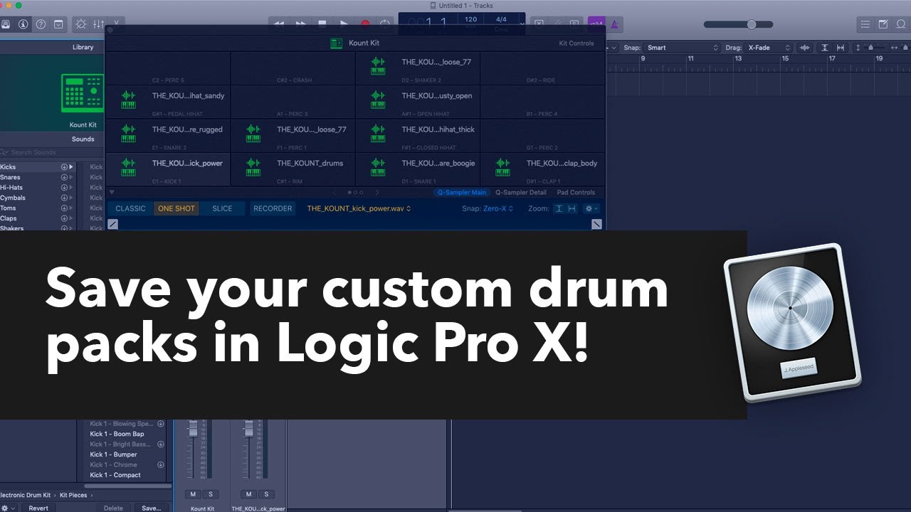 Saving Custom Drum Kits and Packs in Logic Pro X with Drum Machine Designer! - Walkthrough/Tutorial