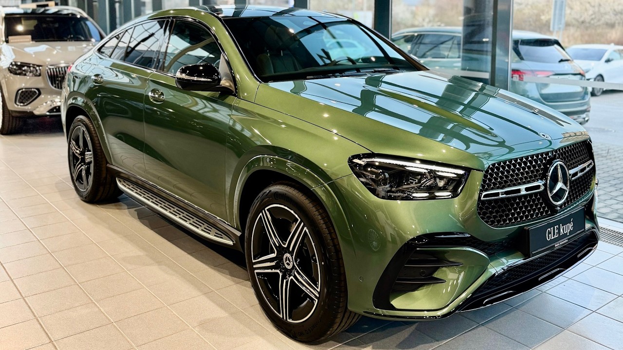 2025 Mercedes GLE Coupe AMG with new AMAZING Manufaktur Ireland Mid Green & Truffle Brown Nappa!