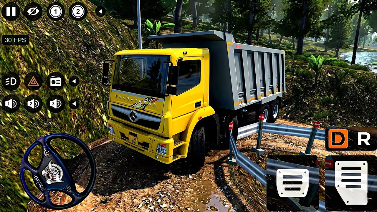 HEAVY 12 WHEELER BHARAT BENZ TRUCK IN EXTREME OFF-ROAD !! | BUSSID 