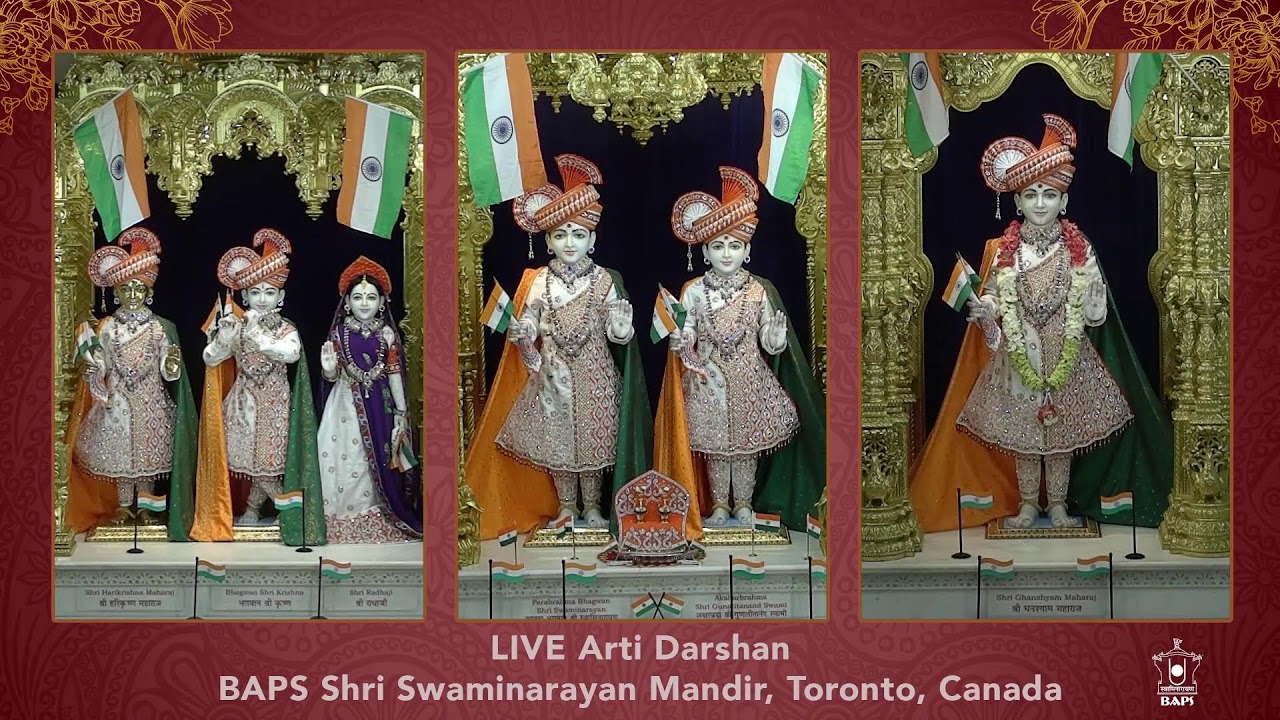 LIVE Sandhya Arti - BAPS Shri Swaminarayan Mandir - Toronto, Canada