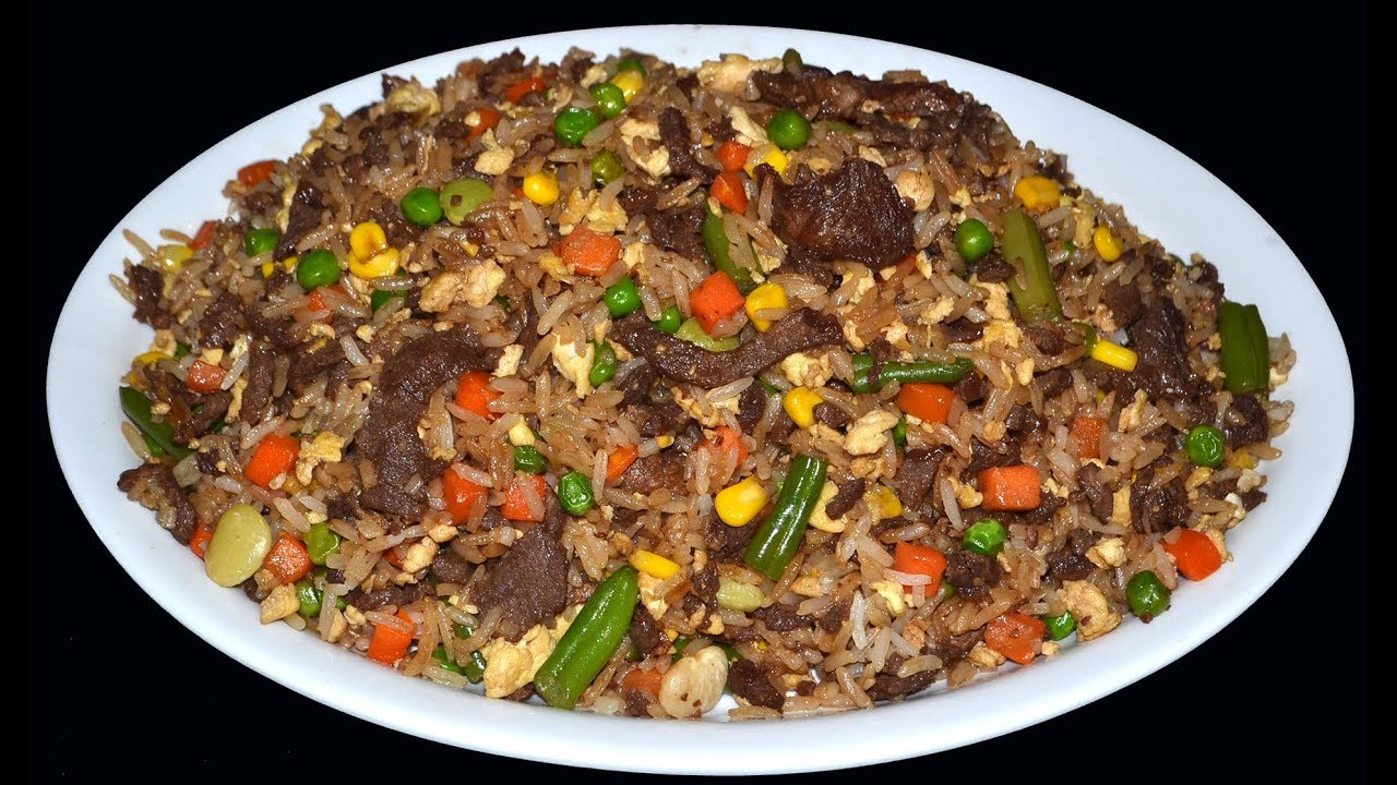 Arroz frito chino con carne - Comida China