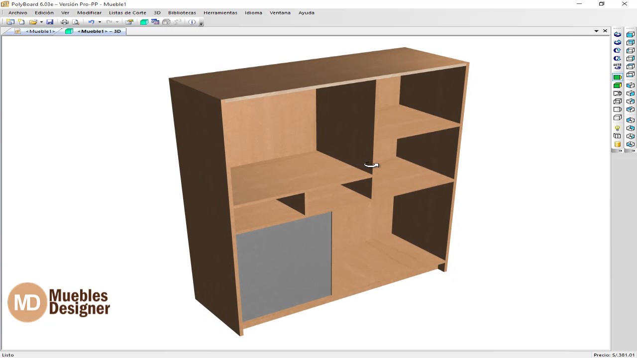 Polyboard 6.05-centro de entretenimiento-programa de diseño de muebles full
