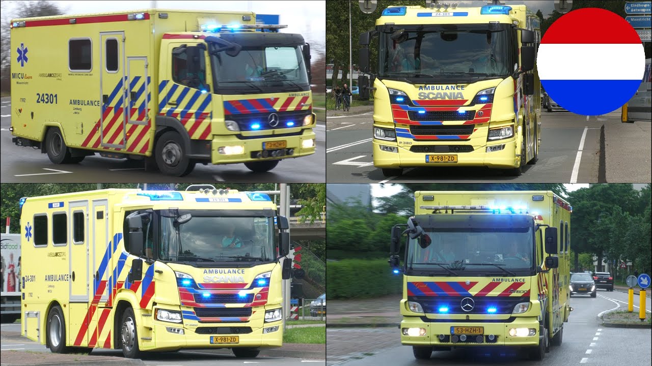 [Eerste inzet nieuwe MICU] Diverse spoedritten oude en nieuwe MICU 24-301 Ambulancezorg Limburg