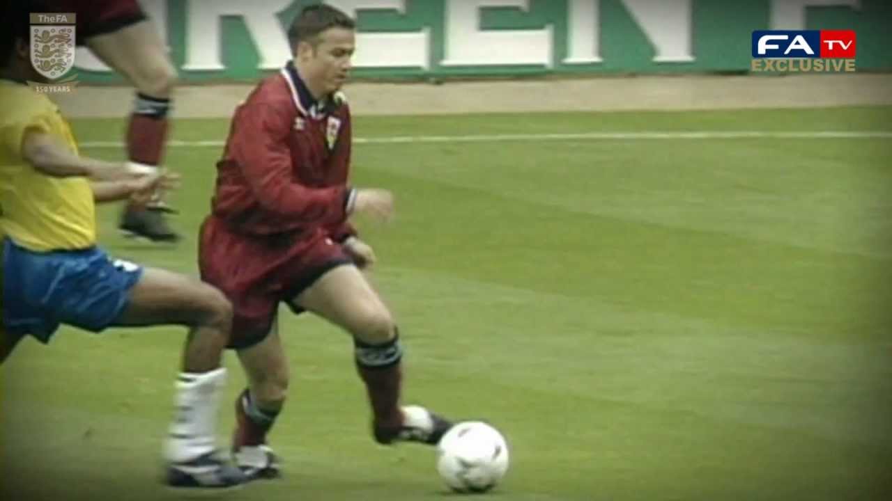 Le Saux recreates his stunning goal for England v Brazil at Wembley in '95 | FATV