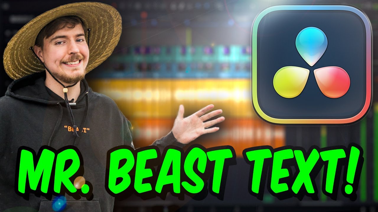 3 MR BEAST Text Effects in DaVinci Resolve 18