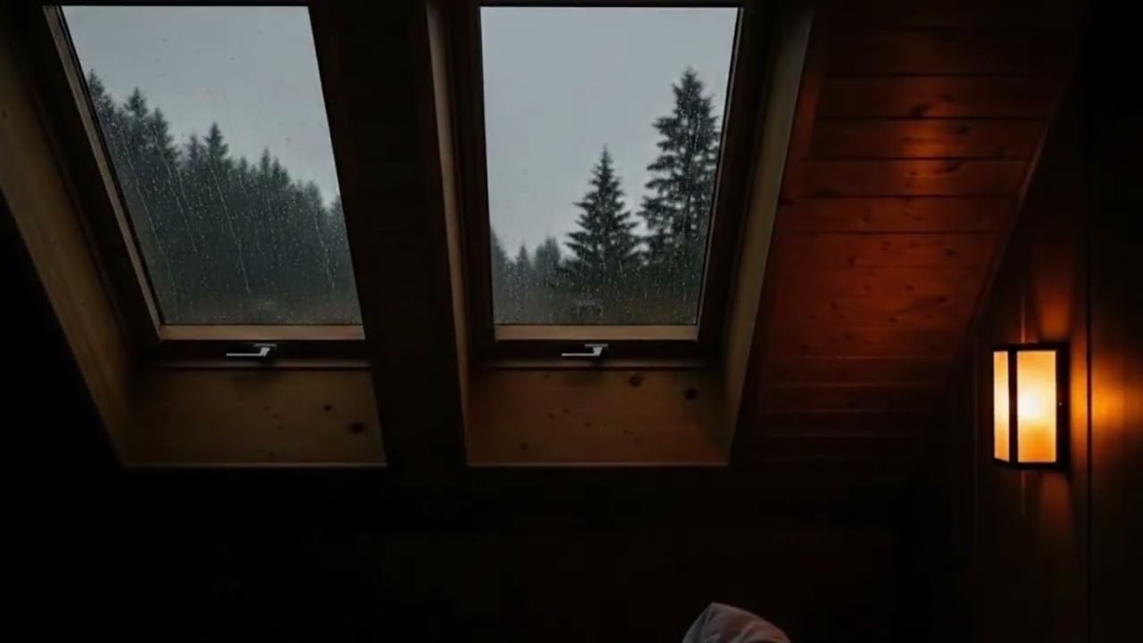 🌧️ Rain Sounds for Sleeping with Soft Piano Jazz – Cozy Night Relaxation