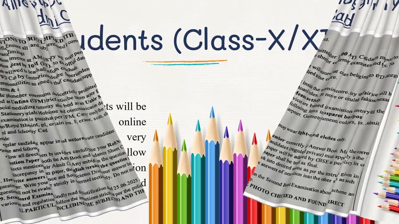 Instructions for Students of Board Examination (2025-26)