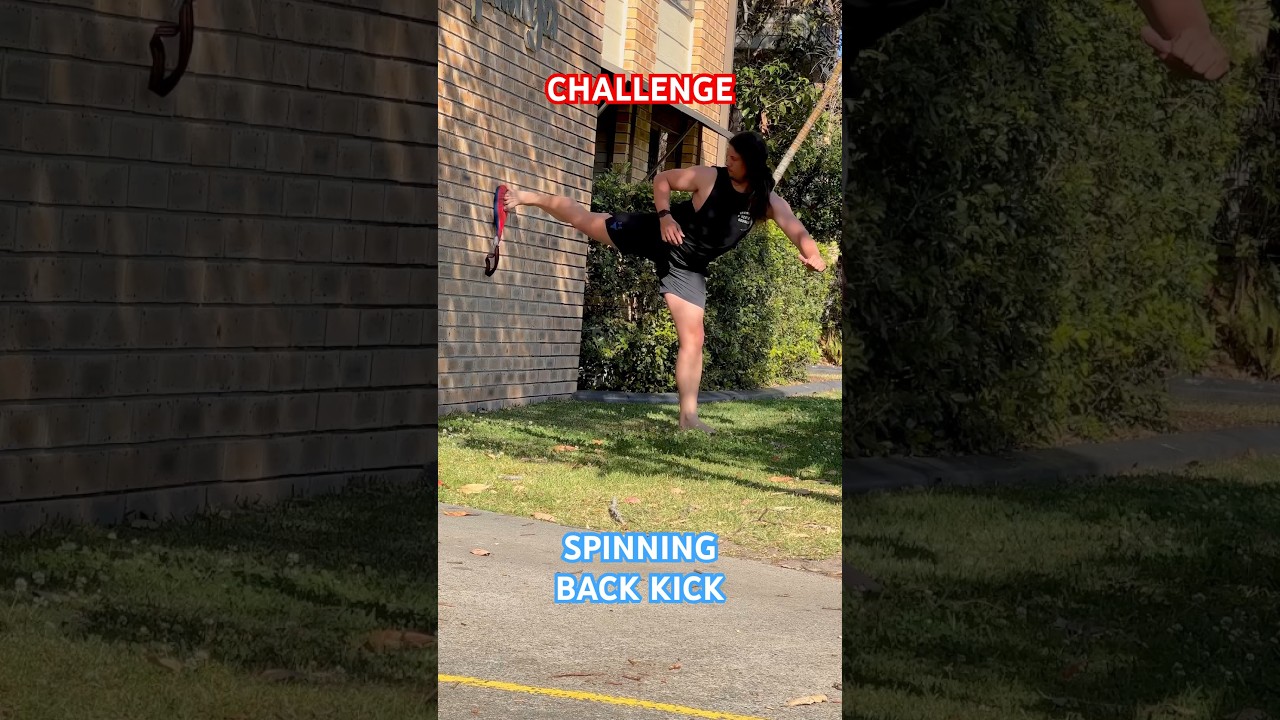 Spinning back kick challenge 