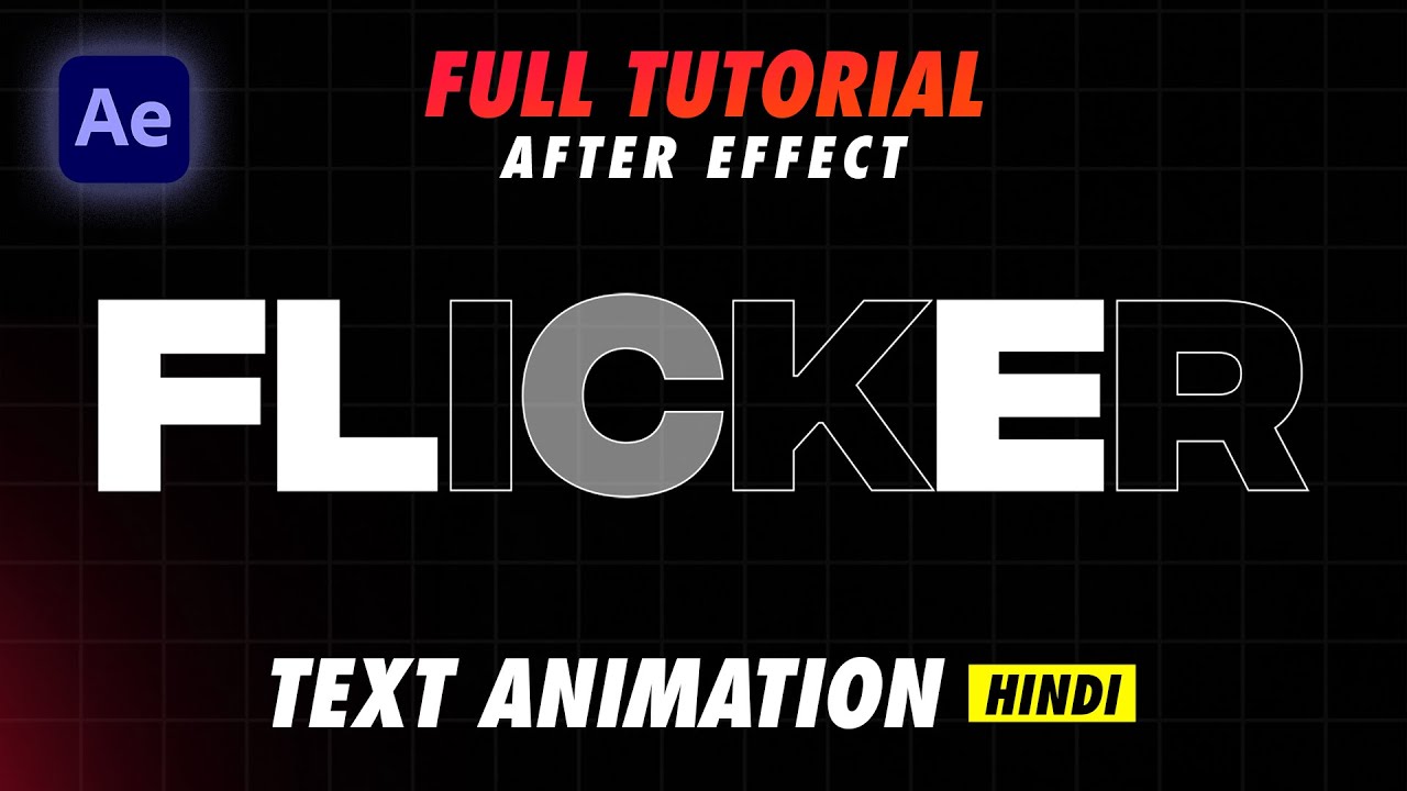 Aftereffects Tutorial Hindi | Flicker Text Animation