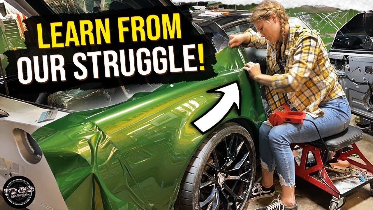 Wrapping our C6 was SO HARD!!