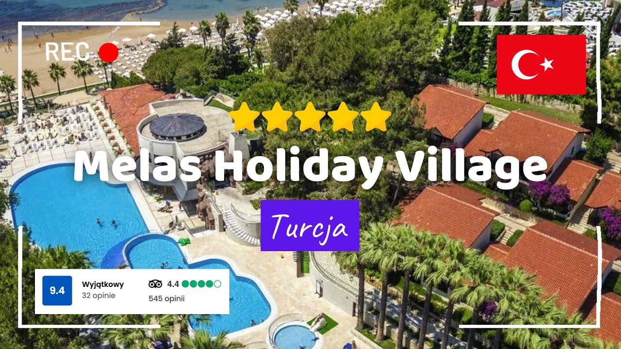🇹🇷 Melas Holiday Village 5* – Aquapark, prywatna plaża i zielona oaza spokoju– Side, Turcja