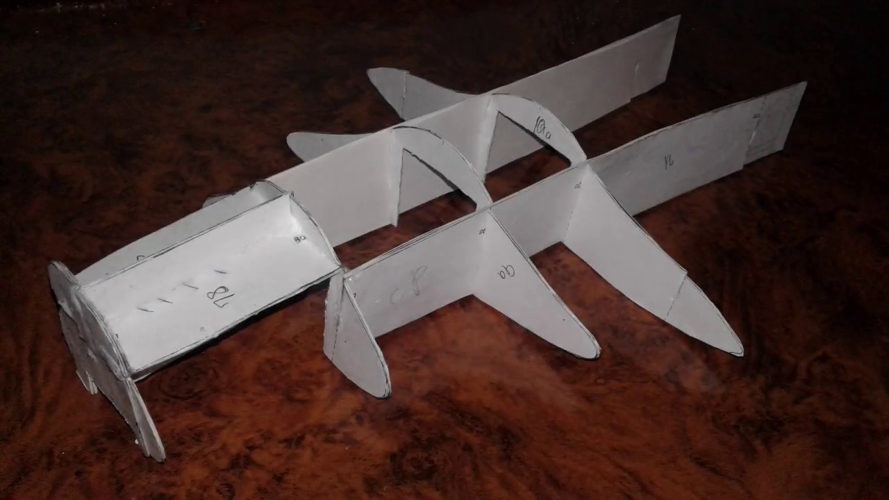 как сделать самолет из бумаги ТУ-160/ЧАСТЬ-1 ?