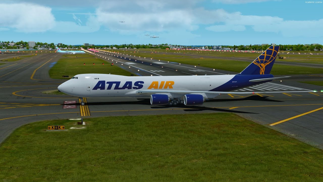 [PREPAR3Dv4.5] Flight PMDG Boeing 747-8F Atlas Air - EKCH (Copenhagen) - KBOS (Boston)