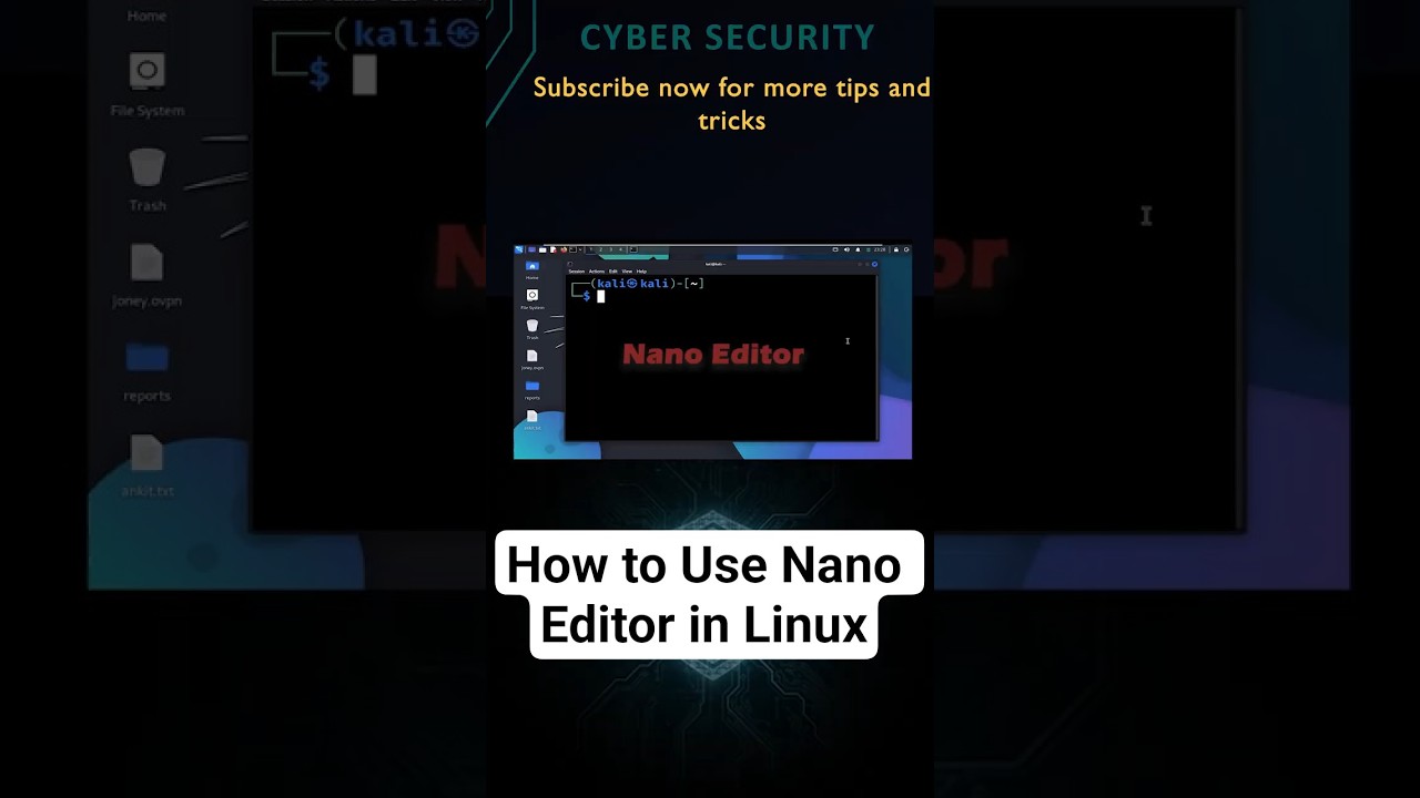 How to edit a text file in Linux terminal? @cyberskills1