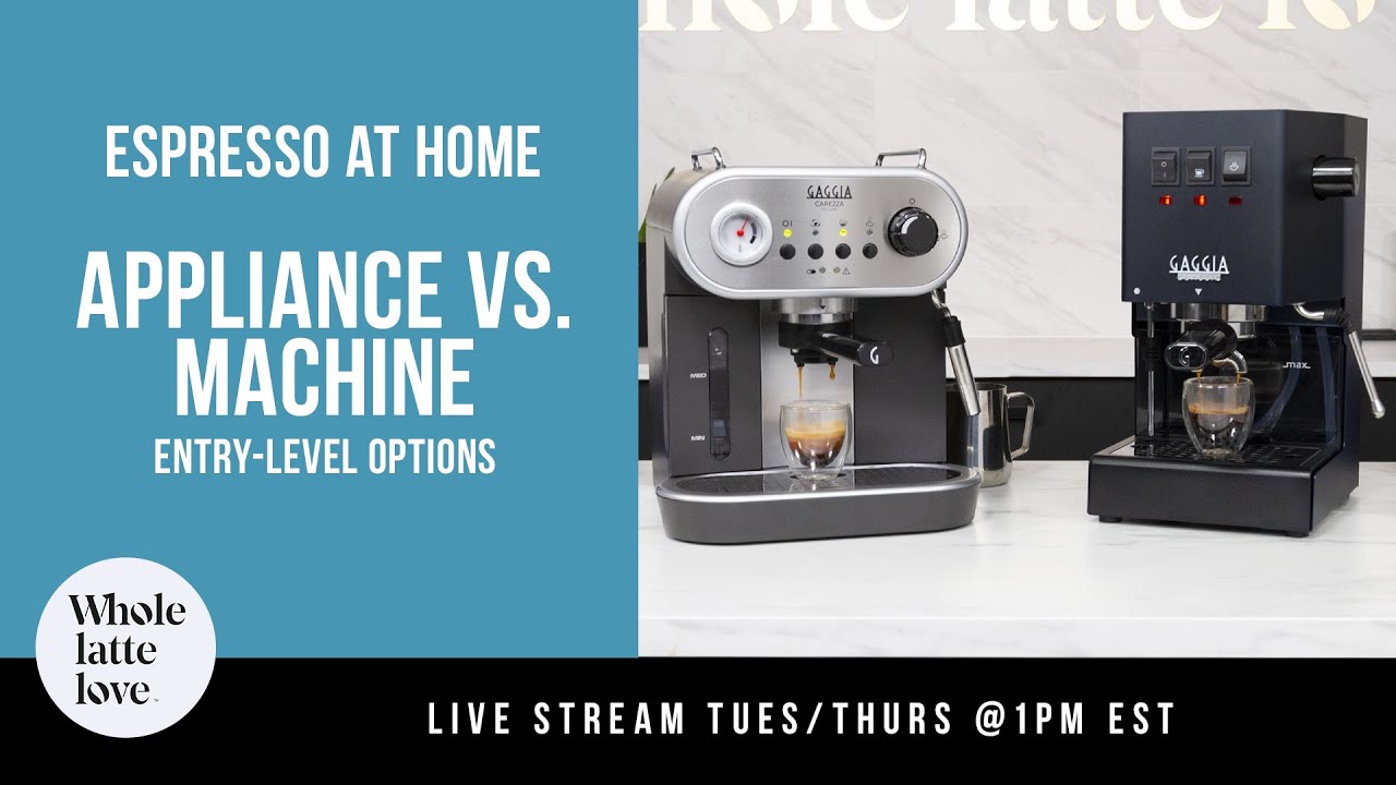 Espresso at Home: Appliance vs. Machine, Entry-Level Options