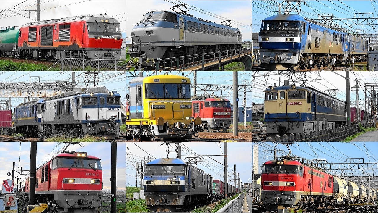 2023,6,7 貨物列車いろいろいっぱい41本 大迫力モーター音と豪快ジョイント音‼汽笛‼ 稲沢と庄内川を力走する貨物列車と電車 気動車たち 機関車と貨物列車王国稲沢♪