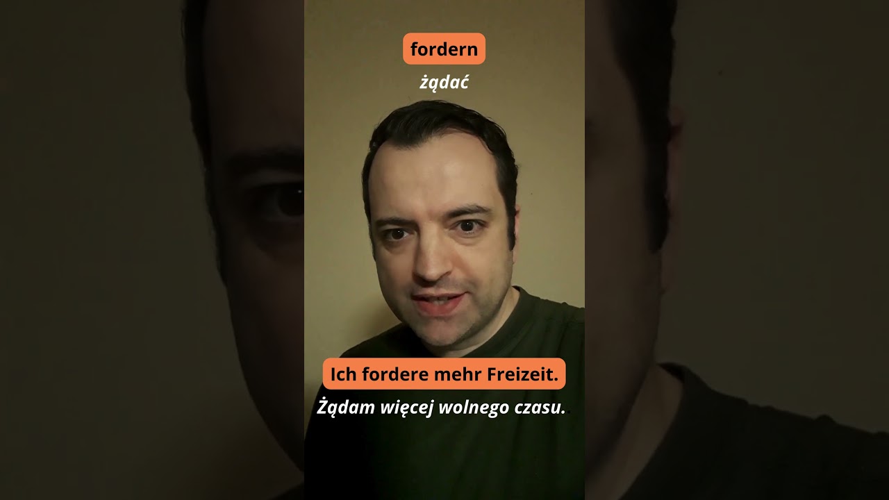 Różnica między czasownikami FORDERN i FÖRDERN l Niemiecki online z Marcinem