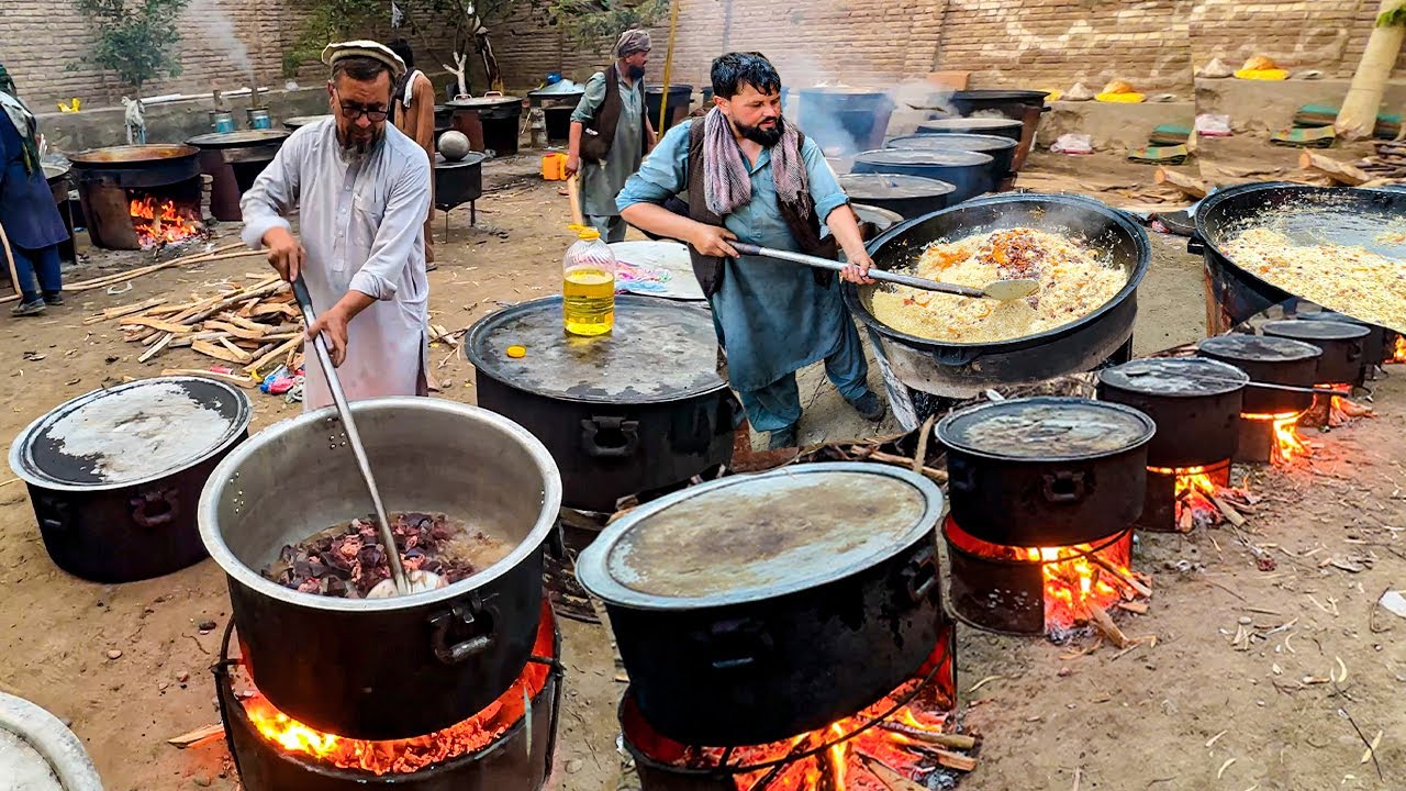 Village Beautiful Cultural Marriage Ceremony | Mega Kabuli Pulao | Village Life in Afghanistan 2025