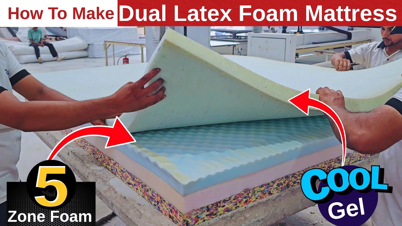 How To Make Mattress! Mattress Manufacturing Process! Unique Luxuria Four Layer Latex Foam Mattress