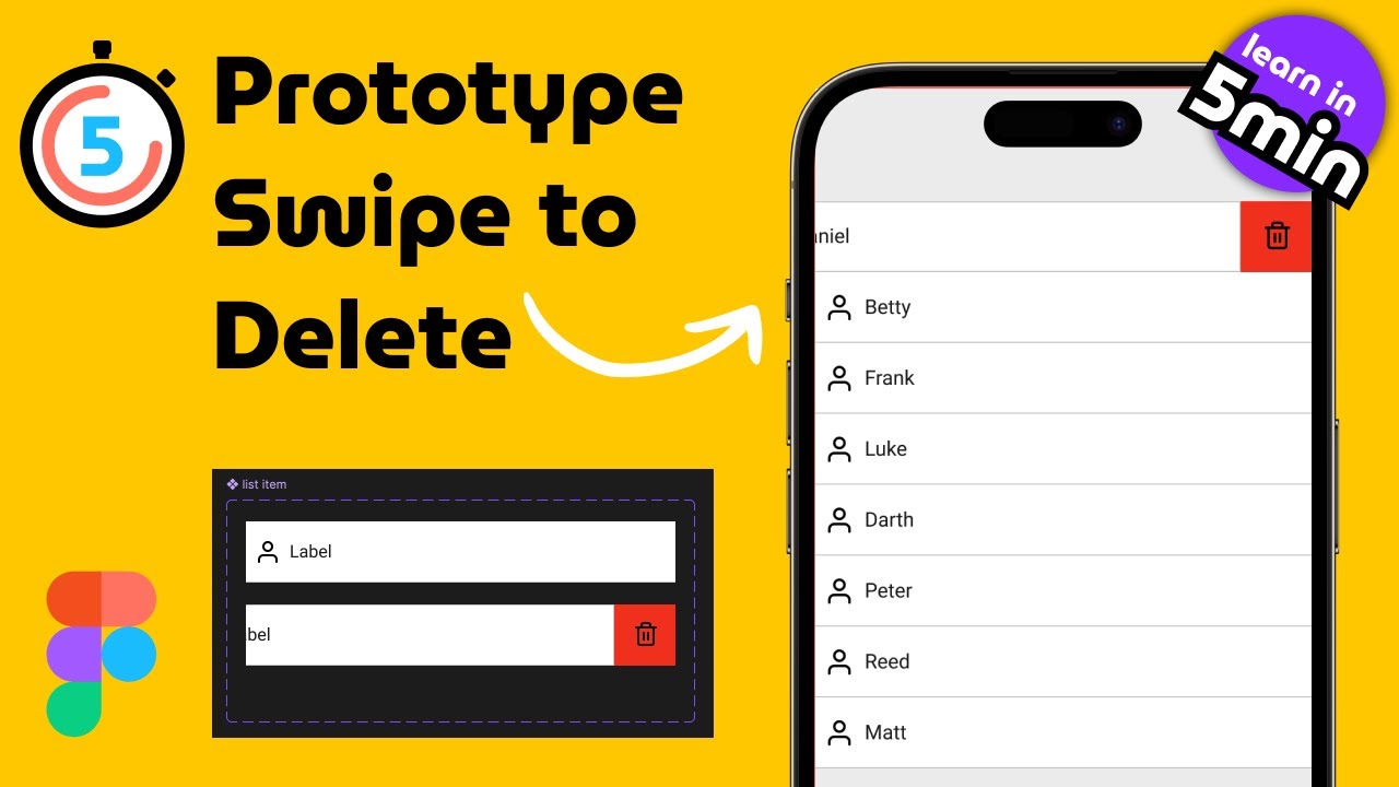 Swipe-to-Delete Simplified: Figma Prototyping in Minutes