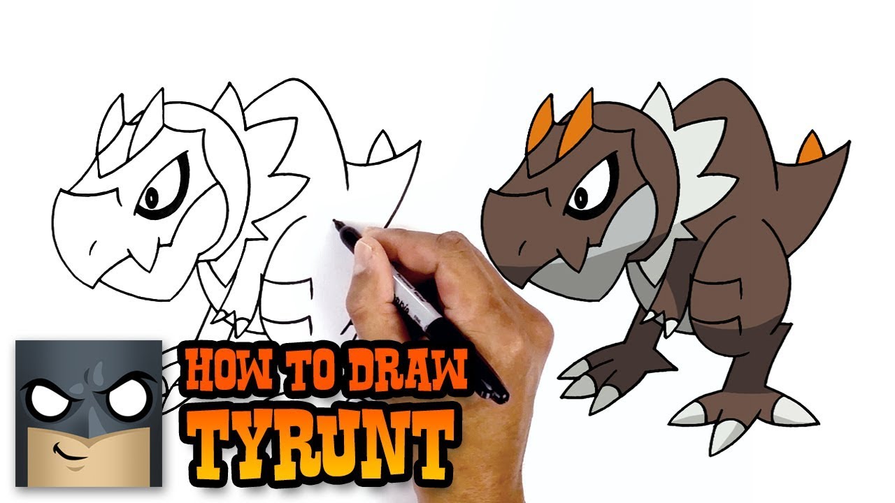 How to Draw Pokemon | Tyrunt | Step by Step