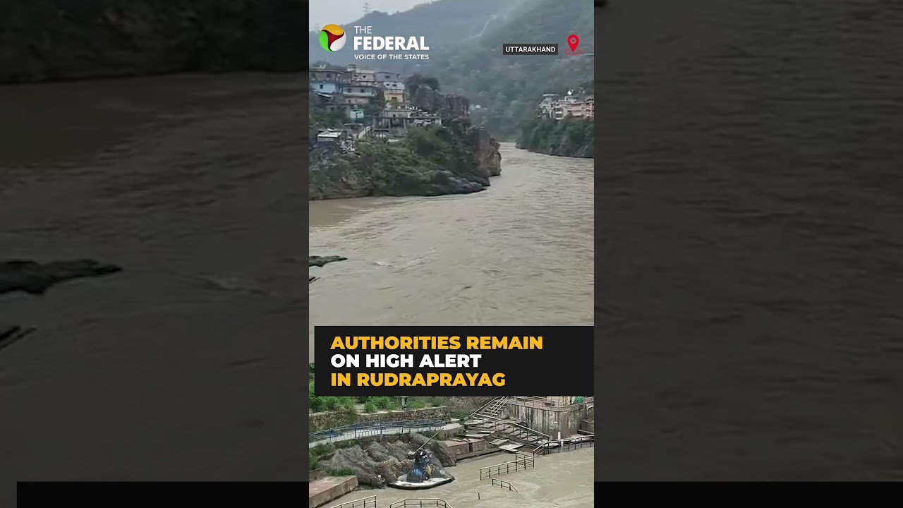 Alaknanda river water level rises in Uttarakhand | #shorts