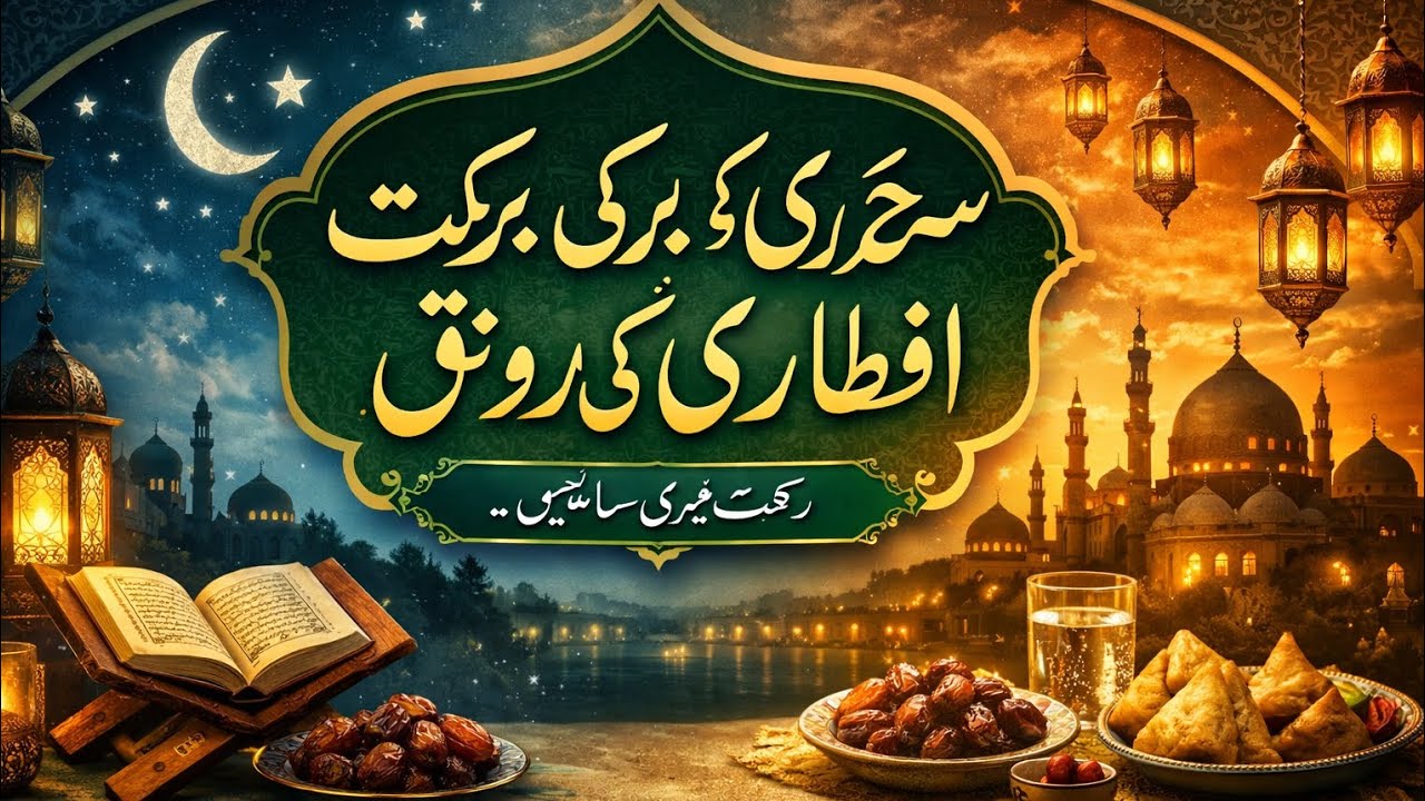 رمضان کی رحمتیں — سحری اور افطار کی فضیلت پر دلکش نعت