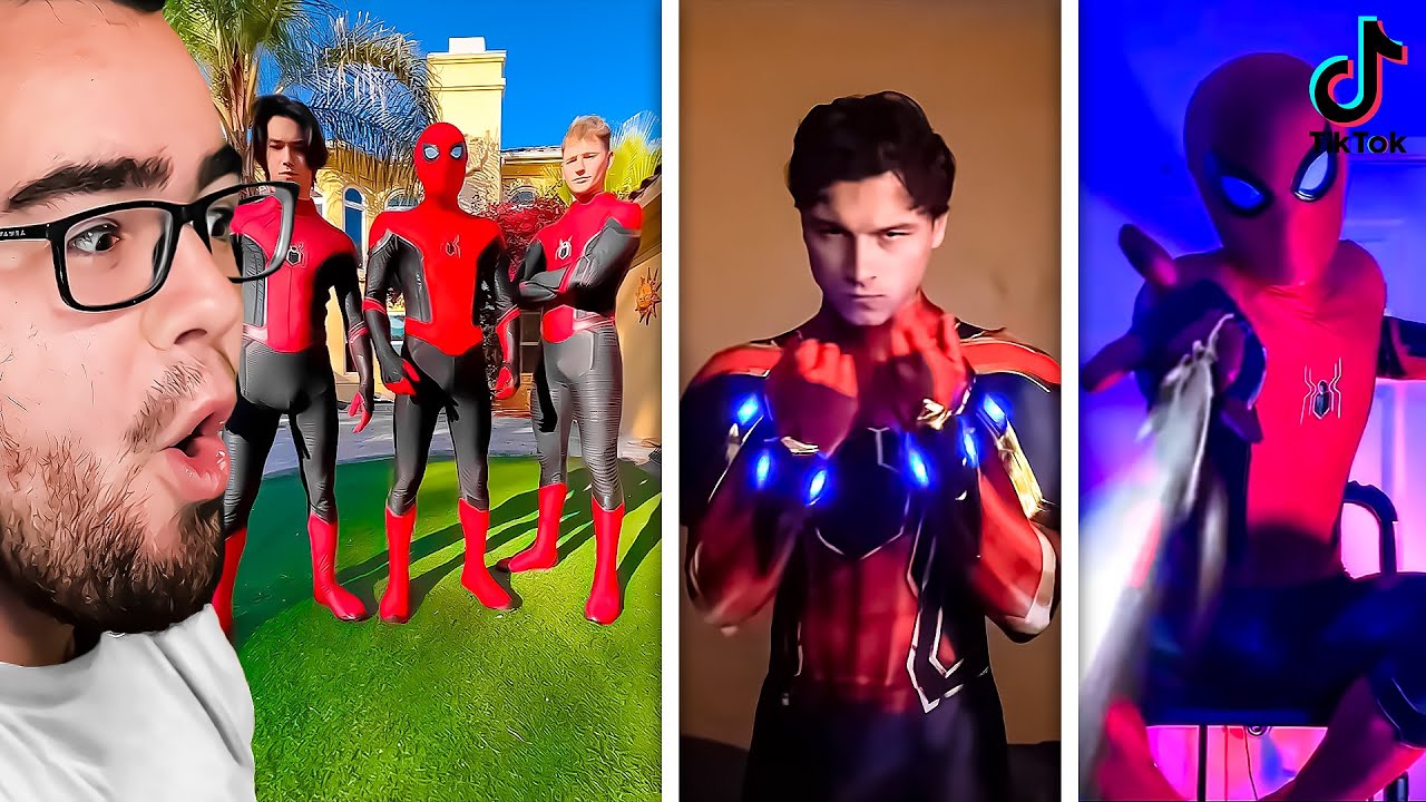 Реакция на видео «ЧЕЛОВЕК-ПАУК: ДОМОЙ НЕТ» в TikTok!