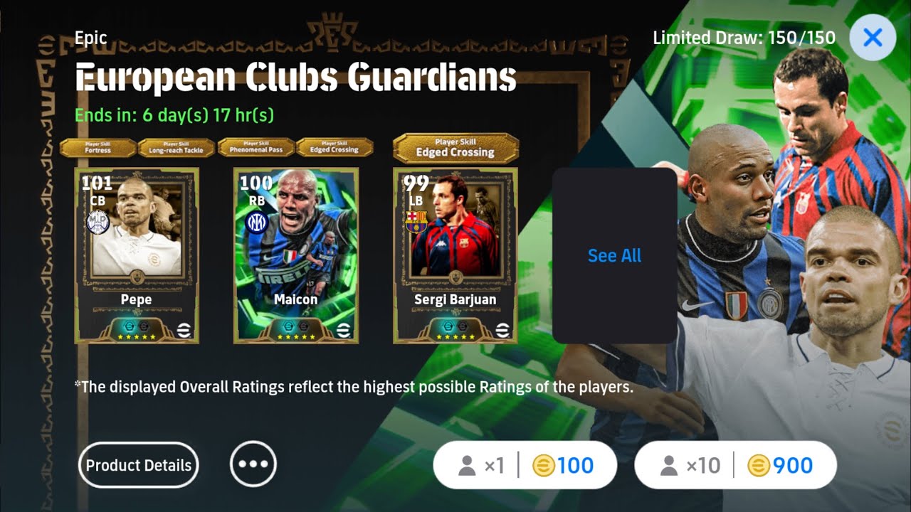 Epic European Clubs Guardians ❤️ eFootball 26 Pack Opening ▶️ New Legends (Pepe + Barjuan) Are Here 