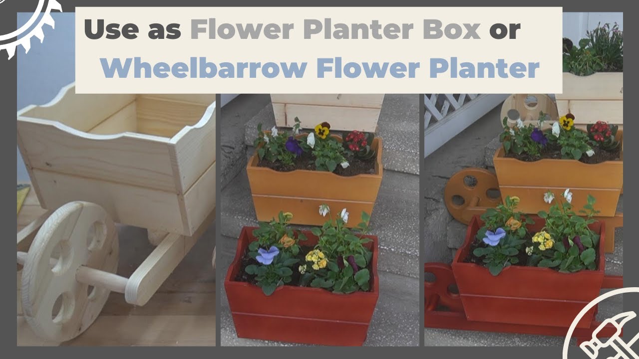 Wheelbarrow Flower Planter - Flower Planter Box | 2in1