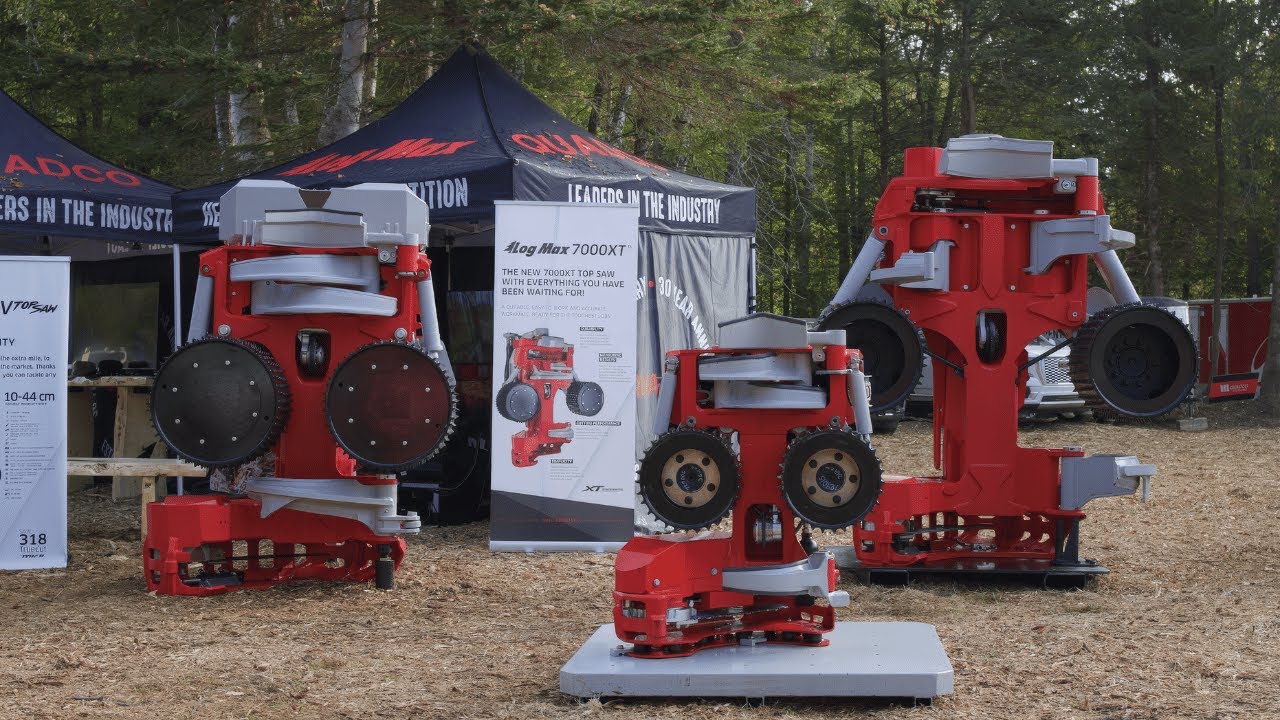 Quadco's 10000XT Harvester Head at Oregon Logger's Conference with Joel