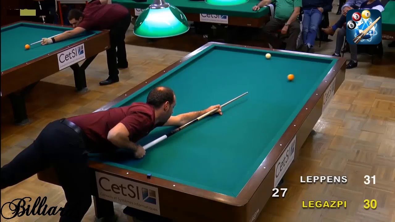 Billiard 3 Cushion Championnat De Frande D1 2018 Eddy Leppens vs Rupen Legazpi Part 2