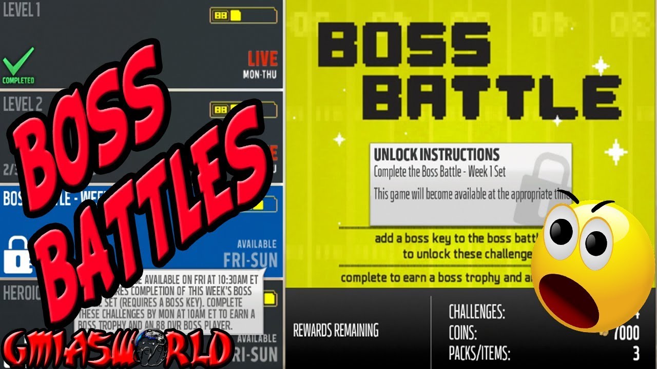 BOSS BATTLES UNLOCKED SOLOS PLAYERS SETS DETAILS MADDEN 18 ULTIMATE TEAM MUT COINS GRIND