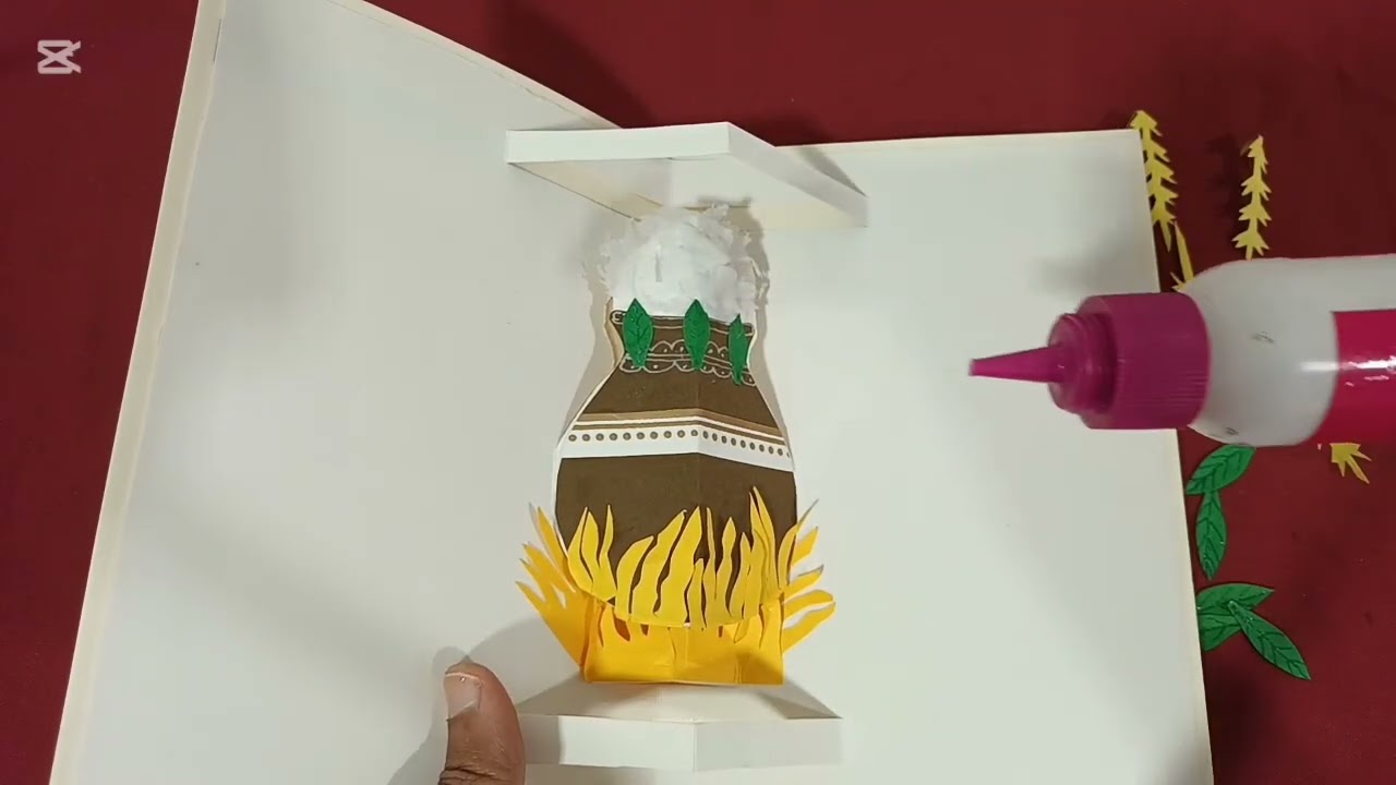 Pongal greeting pop up card 