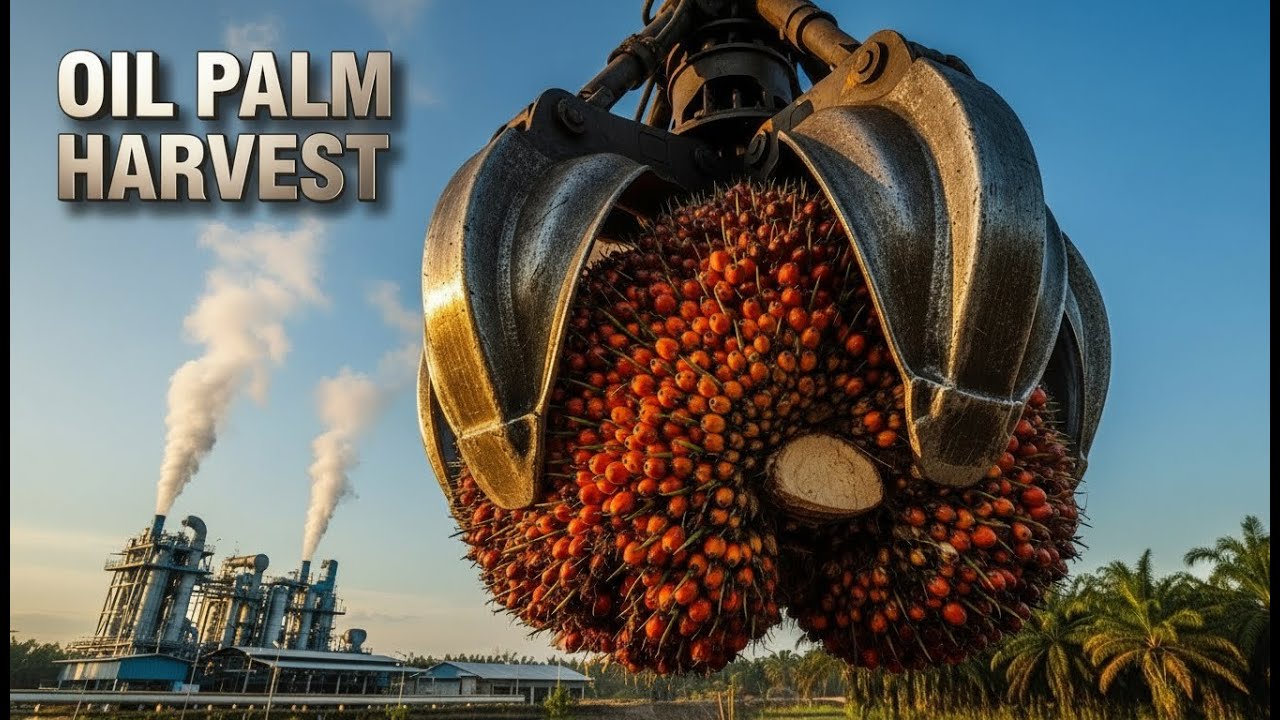 EXTREME Oil Palm Harvest: GIANT Sterilizers & High-Tech Extraction Mill | Harvest Motion