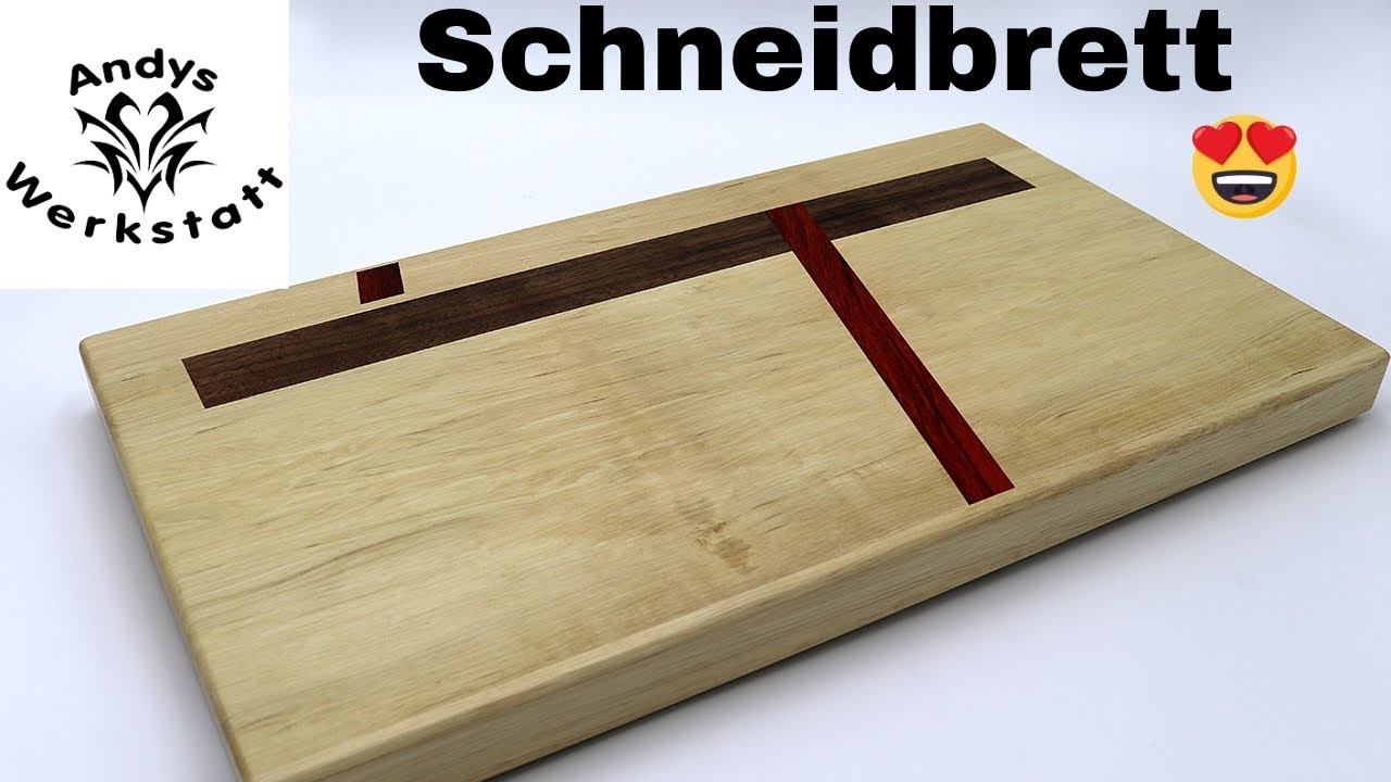 Schneidbrett / Cutting Board aus Weißbuche / Nussbaum / Padouk
