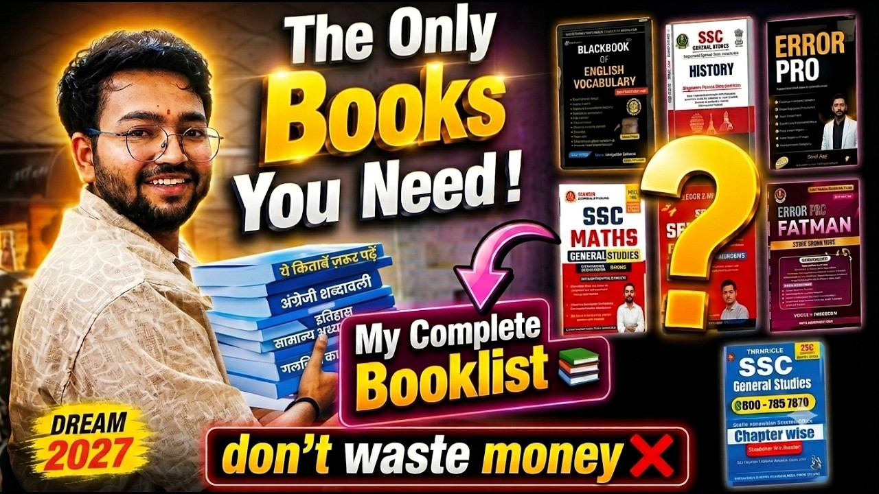 🔥 The Only SSC Books You Need for 2027! 📚 | My Complete SSC Booklist | Dream SSC 2027