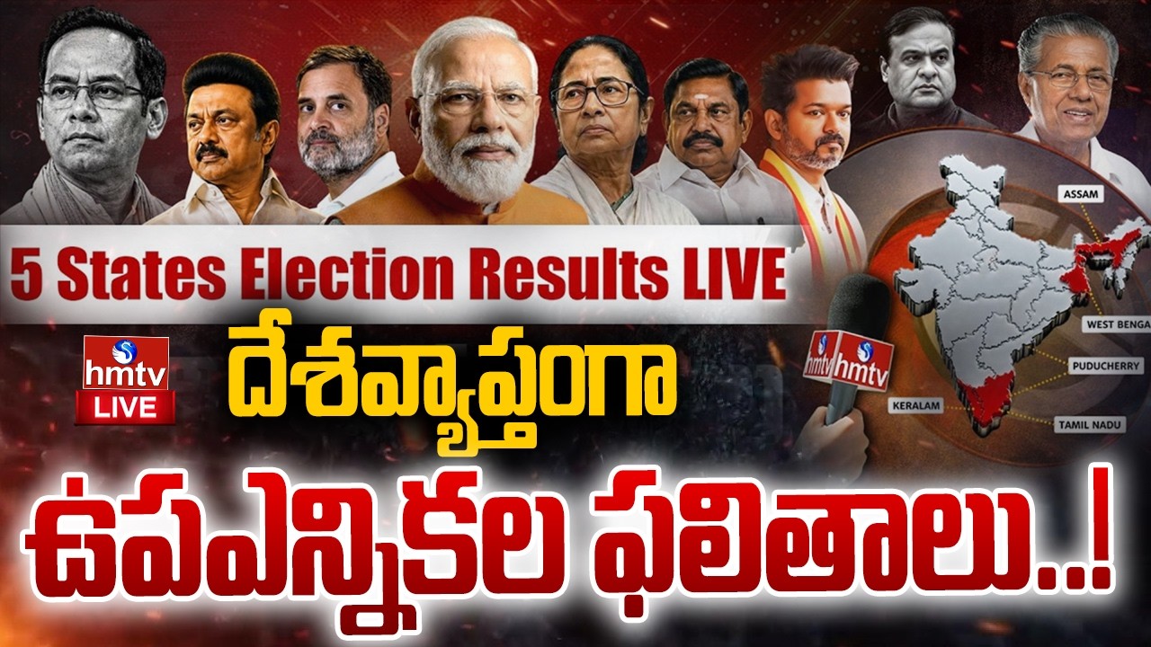 🔴LIVE : దేశవ్యాప్తంగా ఉప ఎన్నికల ఫలితాలు..! | By-Election Results Across India | hmtv