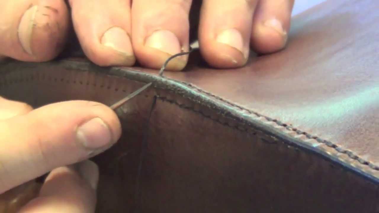 The box stitch on the custom holdall