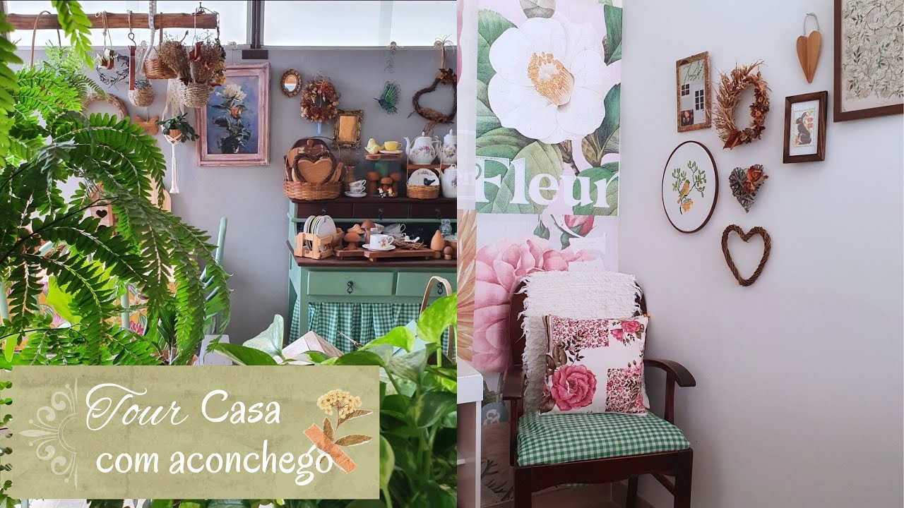 TOUR - JEITO DE CASA EM UM APARTAMENTO PEQUENO - Decoração simples que traz aconchego para a casa
