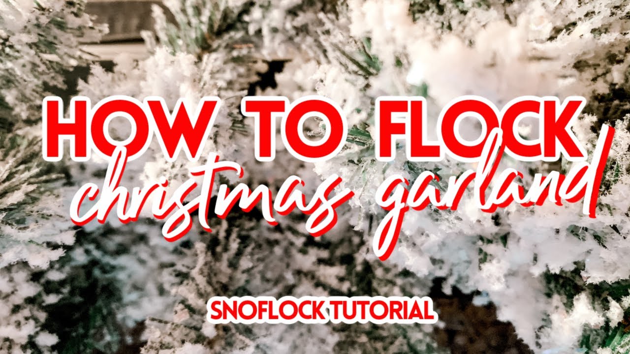 How to Flock Christmas Garland | DIY Flocked Garland | SnoFlock Tutorial