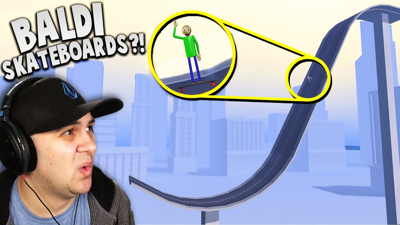 I LAUNCHED Baldi off a MASSIVE skateboard ramp! | Turbo Dismount