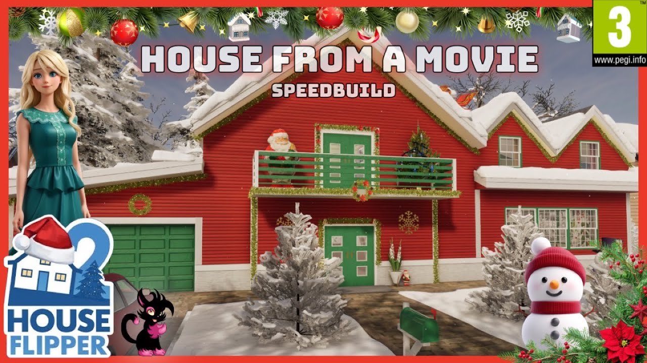 House Flipper 2 |   -  House From A Movie  Speedbuild -  Christmas update House
