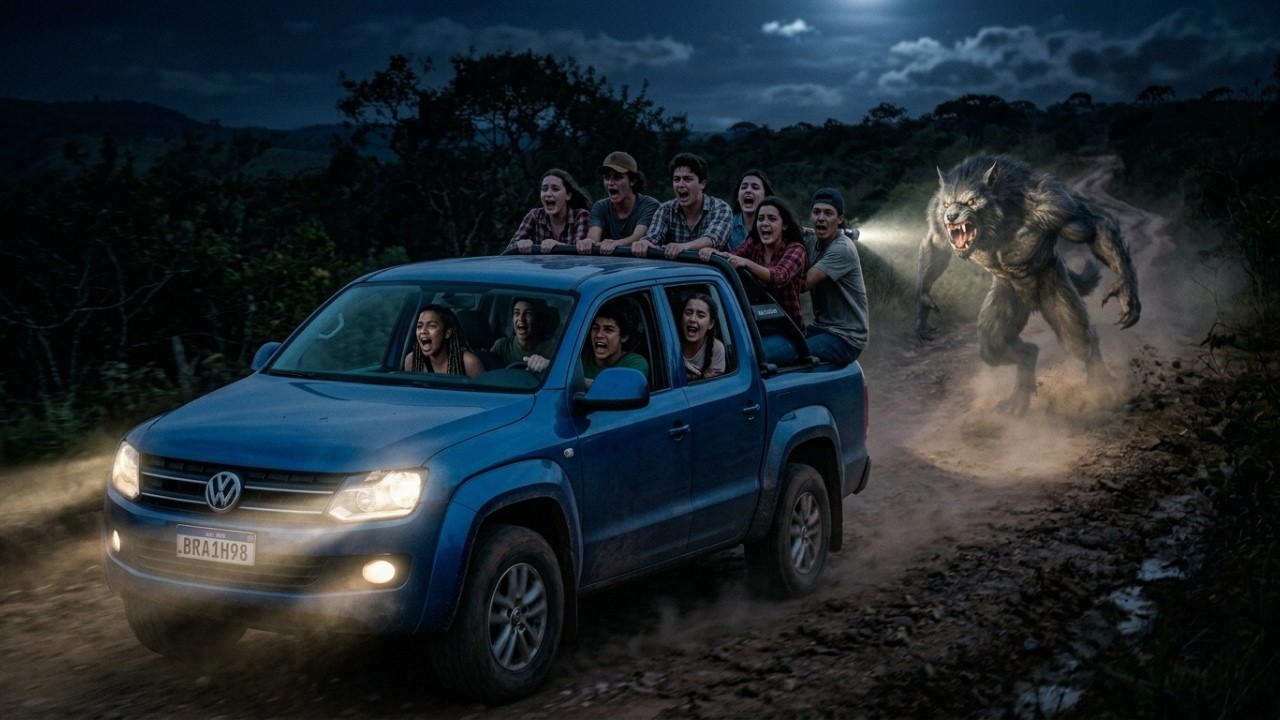 ELES ESTAVAM VOLTANDO DE UMA FESTA QUANDO ALGO COMEÇOU A PERSEGUI-LOS